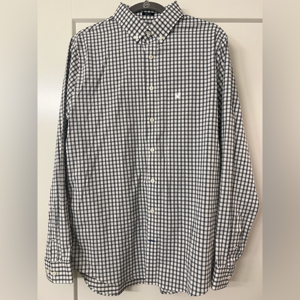 Express Extra Slim Plaid Button Down